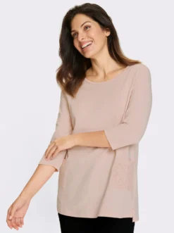 Longshirt mit aufgesetzten Taschen