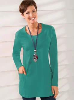 Longshirt mit aufgesetzten Taschen
