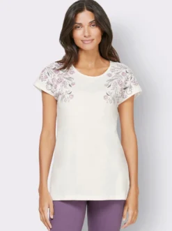 Longshirt mit Blümchen-Druck