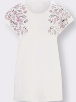 Longshirt mit Blümchen-Druck