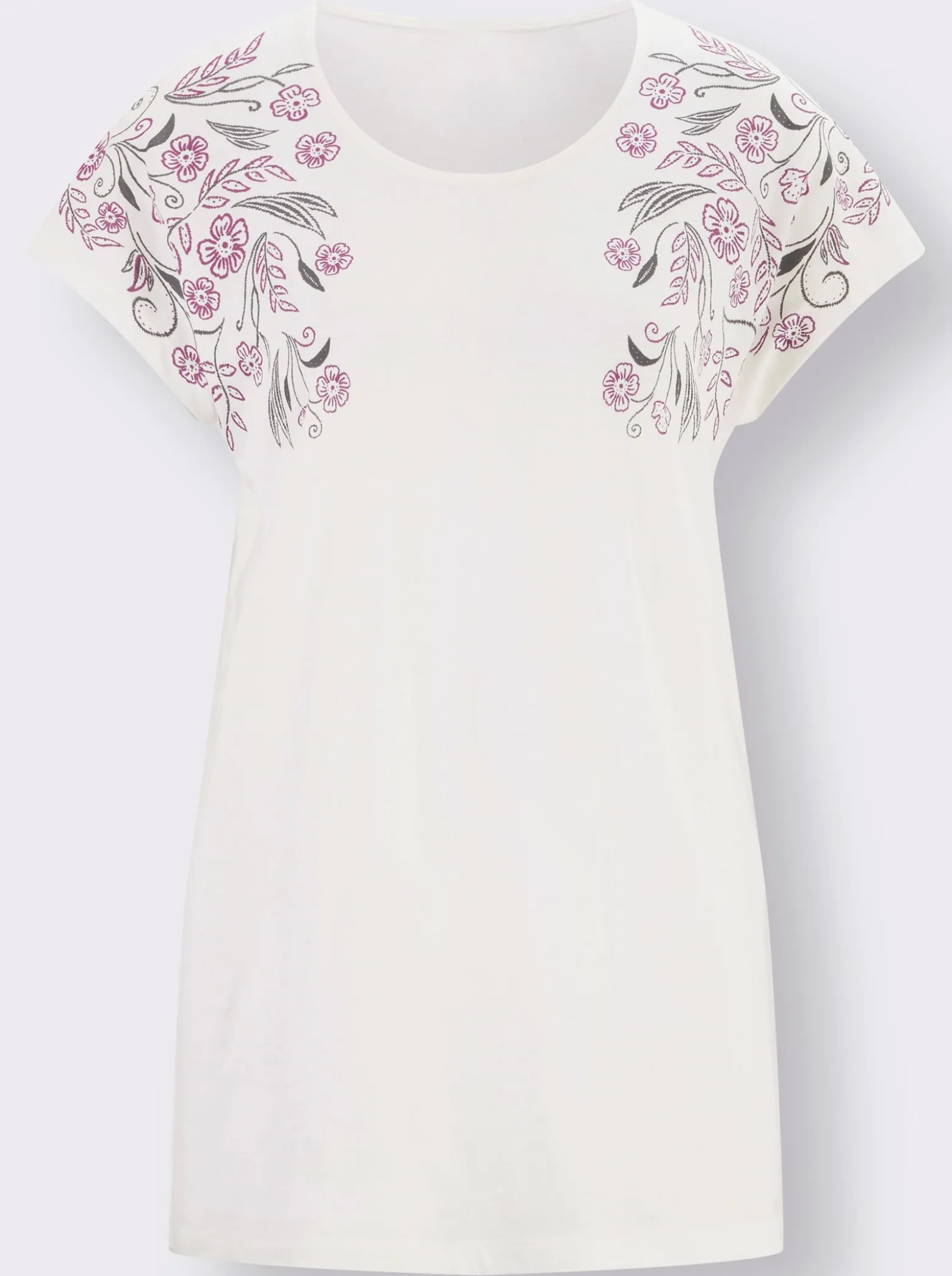 Longshirt mit Blümchen-Druck
