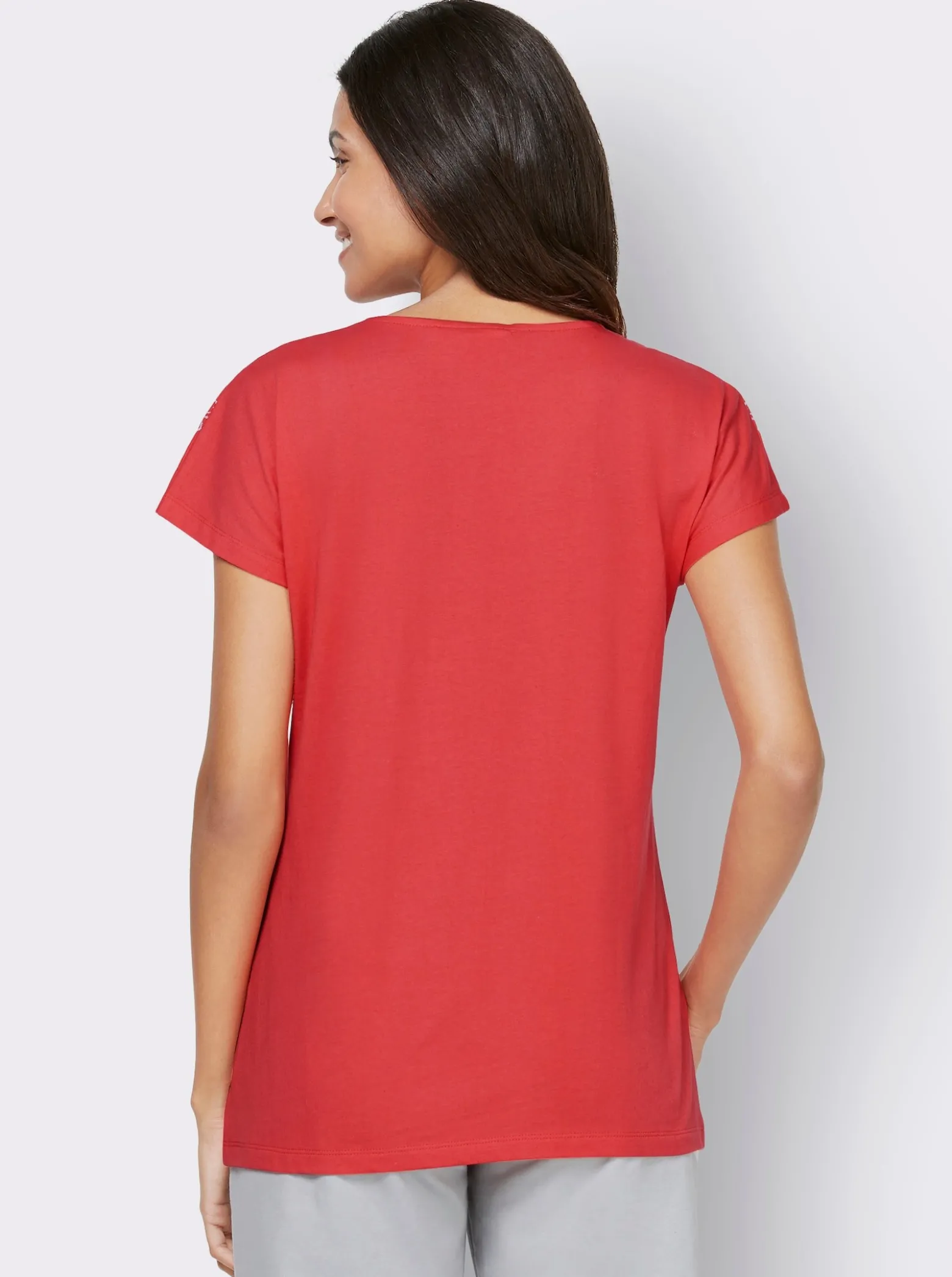 Longshirt mit Blümchen-Druck