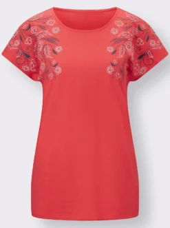 Longshirt mit Blümchen-Druck