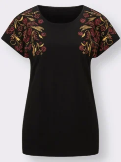 Longshirt mit Blümchen-Druck