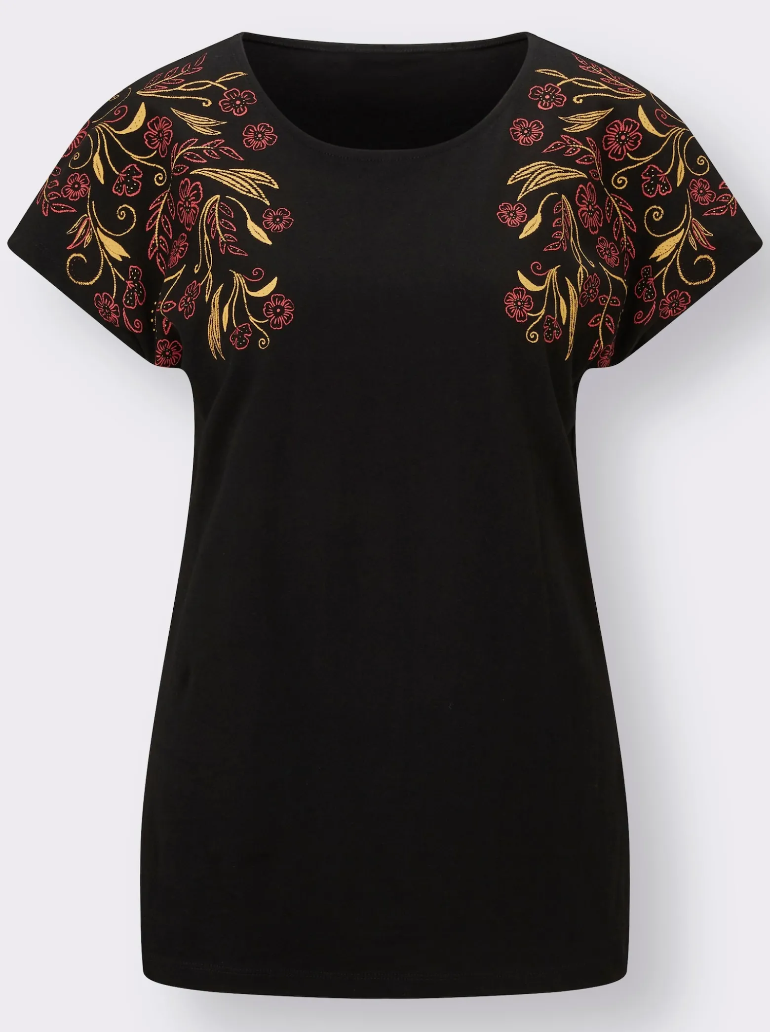 Longshirt mit Blümchen-Druck