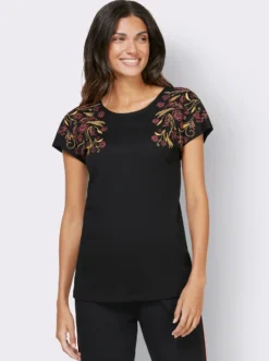 Longshirt mit Blümchen-Druck