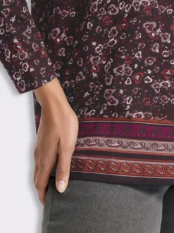 Longshirt mit Bordüren-Druck am Saum