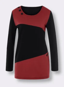 Longshirt mit dekorativen Knöpfen
