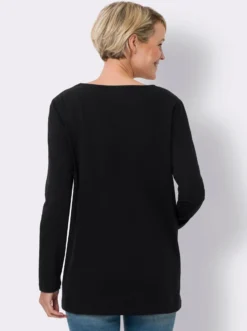 Longshirt mit dekorativen Knöpfen