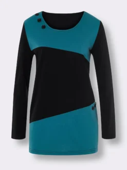Longshirt mit dekorativen Knöpfen
