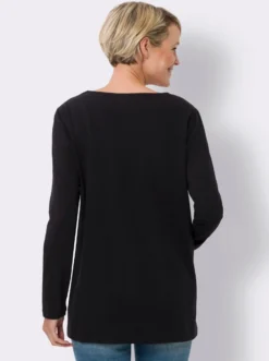Longshirt mit dekorativen Knöpfen