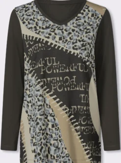 Longshirt mit Druck-Mix