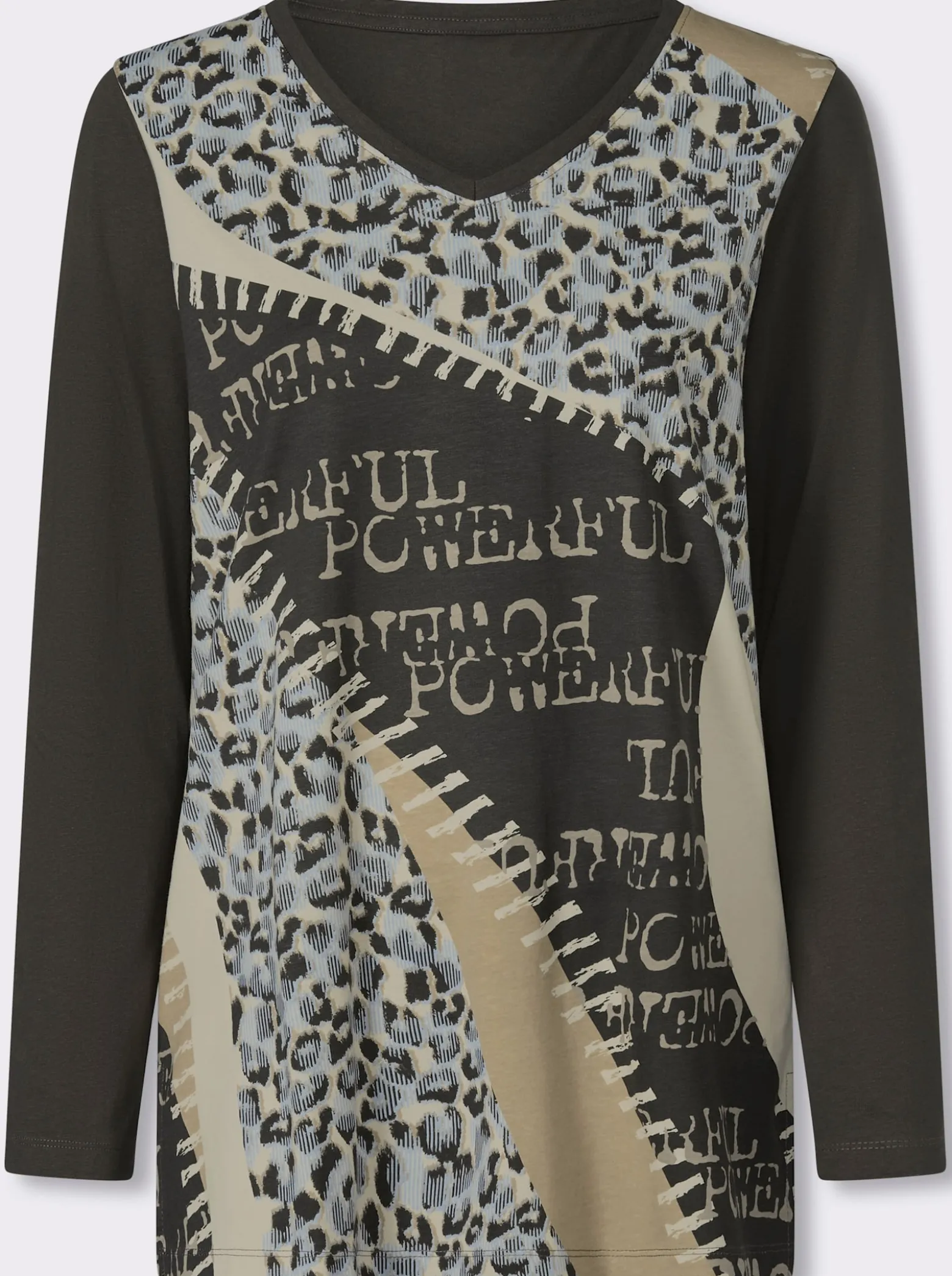 Longshirt mit Druck-Mix