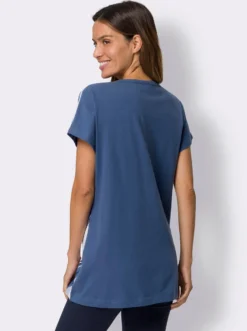 Longshirt mit Druckmuster im Vorderteil