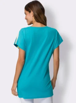 Longshirt mit Druckmuster im Vorderteil