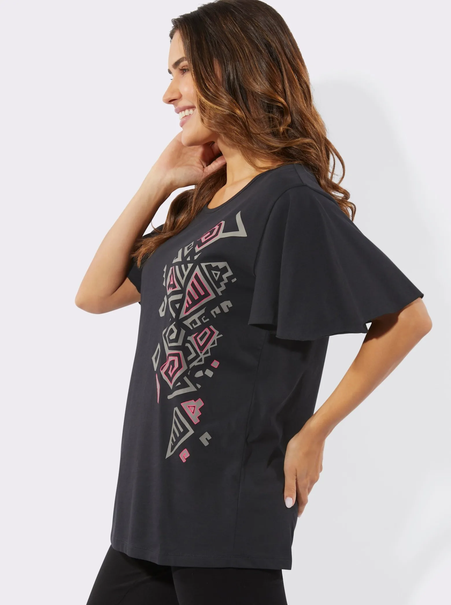 Longshirt mit Ethno-Druck
