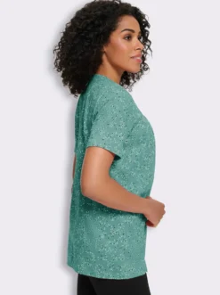 Longshirt mit Falten am Ausschnitt
