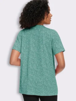 Longshirt mit Falten am Ausschnitt