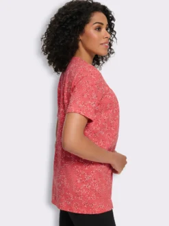 Longshirt mit Falten am Ausschnitt