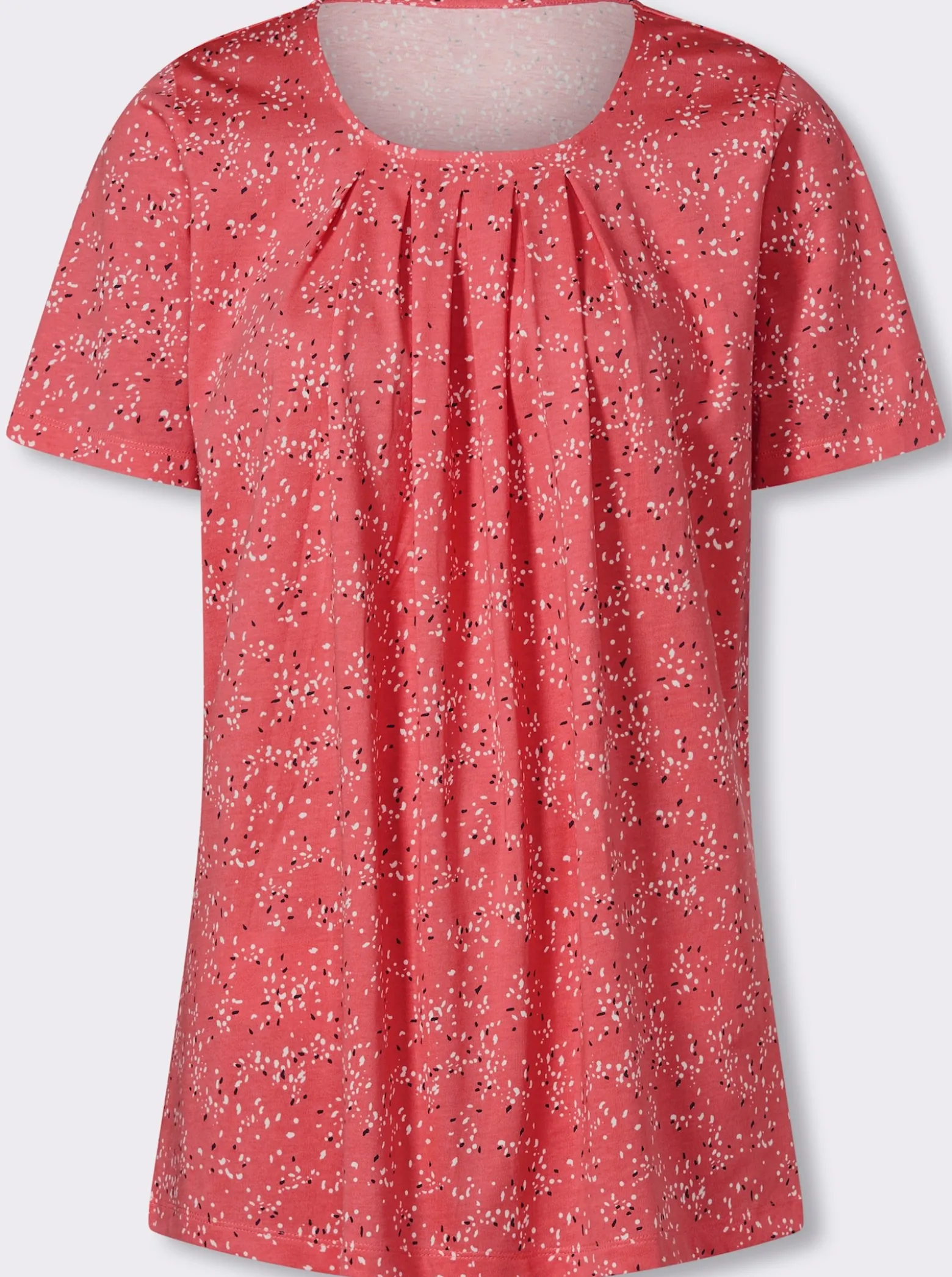 Longshirt mit Falten am Ausschnitt