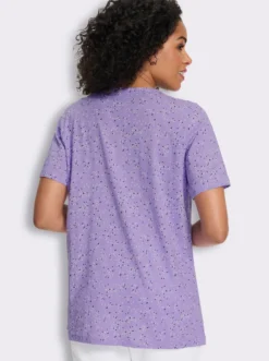 Longshirt mit Falten am Ausschnitt