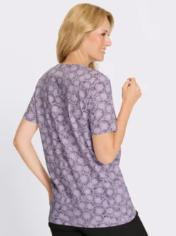 Longshirt mit Falten am Ausschnitt