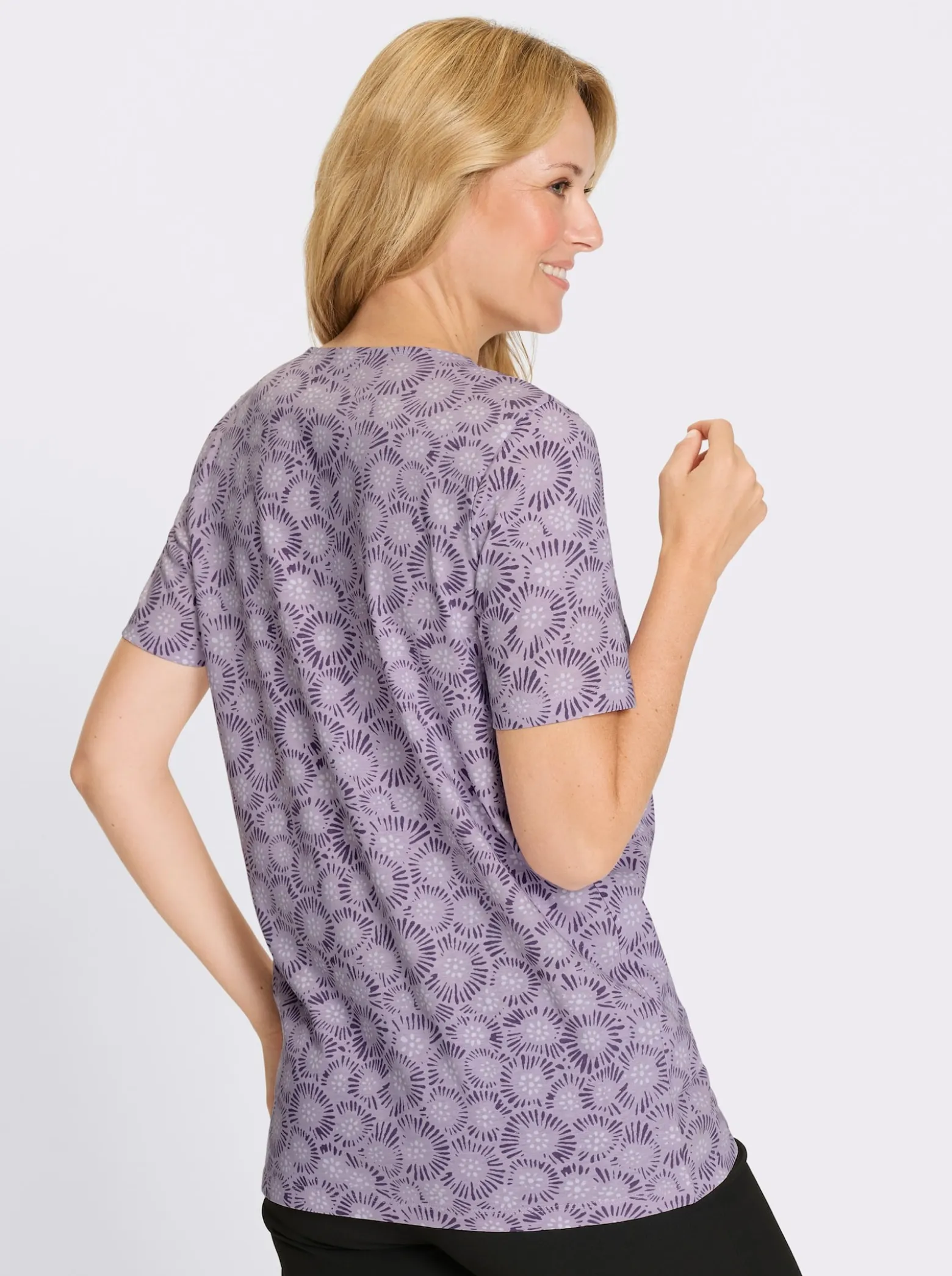 Longshirt mit Falten am Ausschnitt