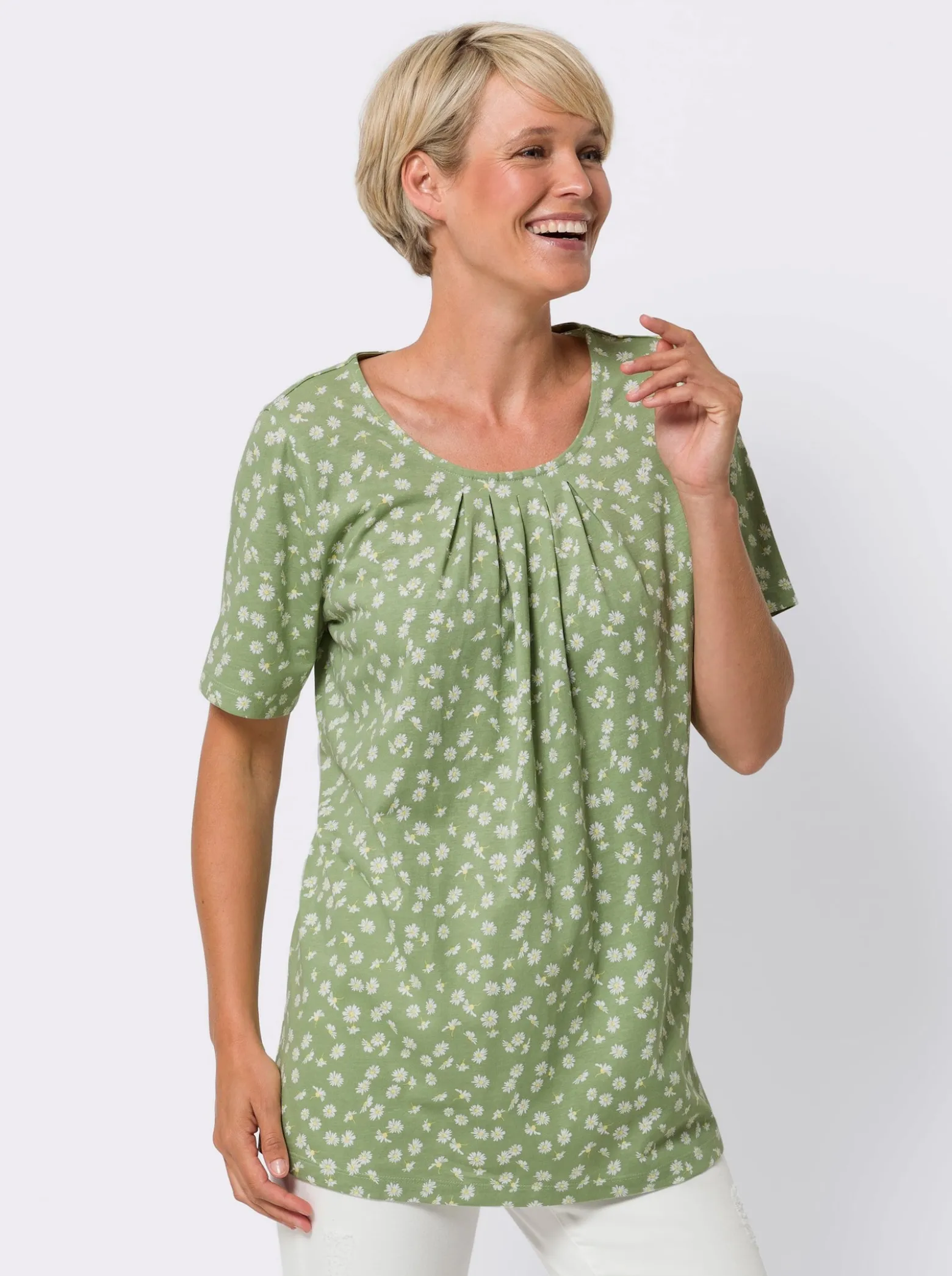 Longshirt mit floralem Druck