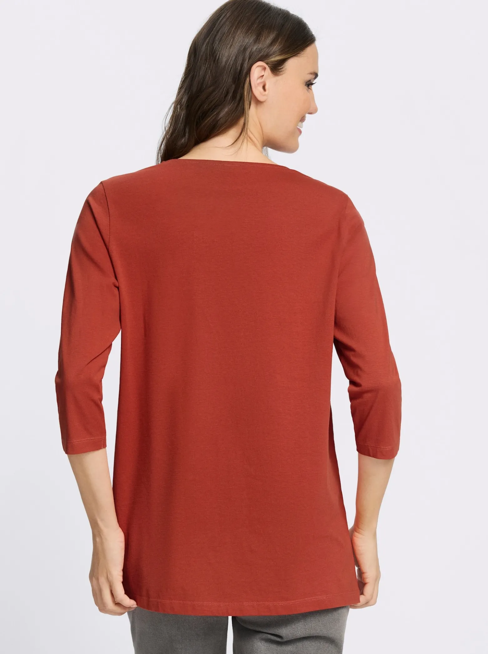 Longshirt mit Folien-Print vorne