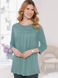 Longshirt mit Glitzersteinchen