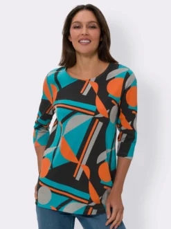Longshirt mit Grafik-Druck