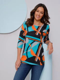 Longshirt mit Grafik-Druck
