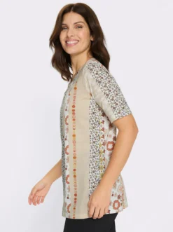Longshirt mit Halbarm