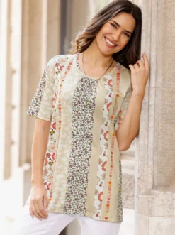 Longshirt mit Halbarm