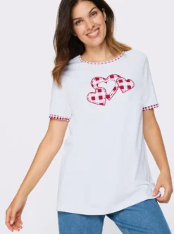 Longshirt mit Herzchen-Motiv