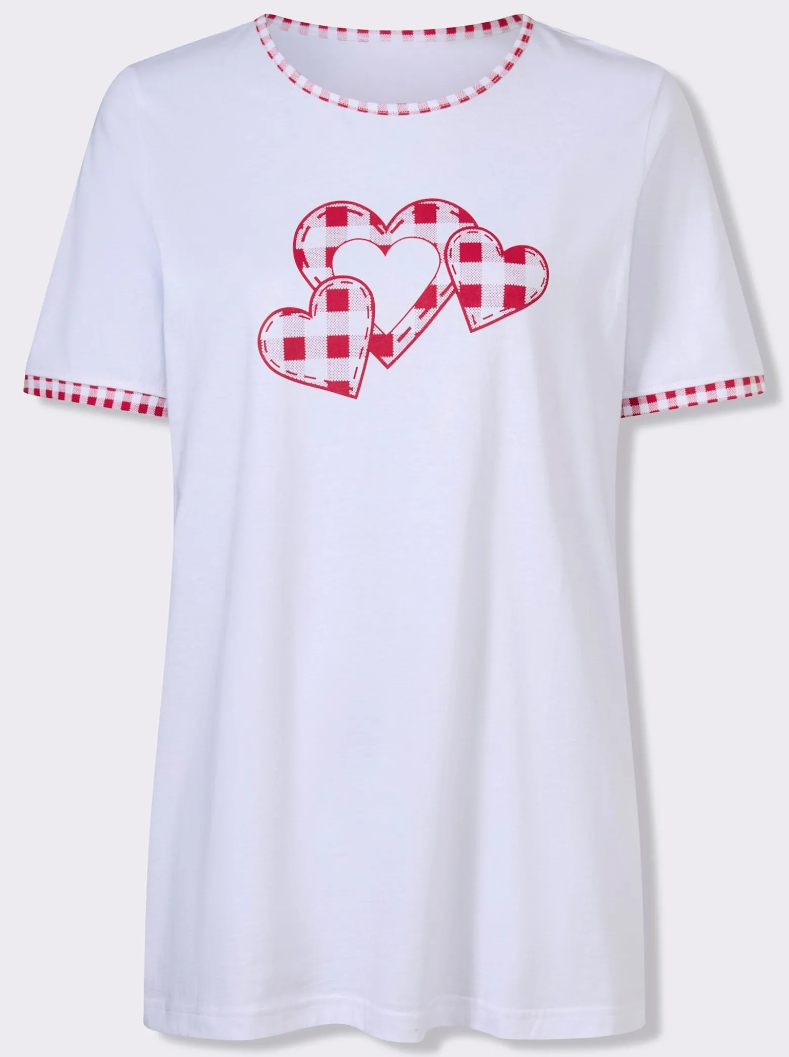 Longshirt mit Herzchen-Motiv