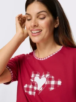 Longshirt mit Herzchen-Motiv