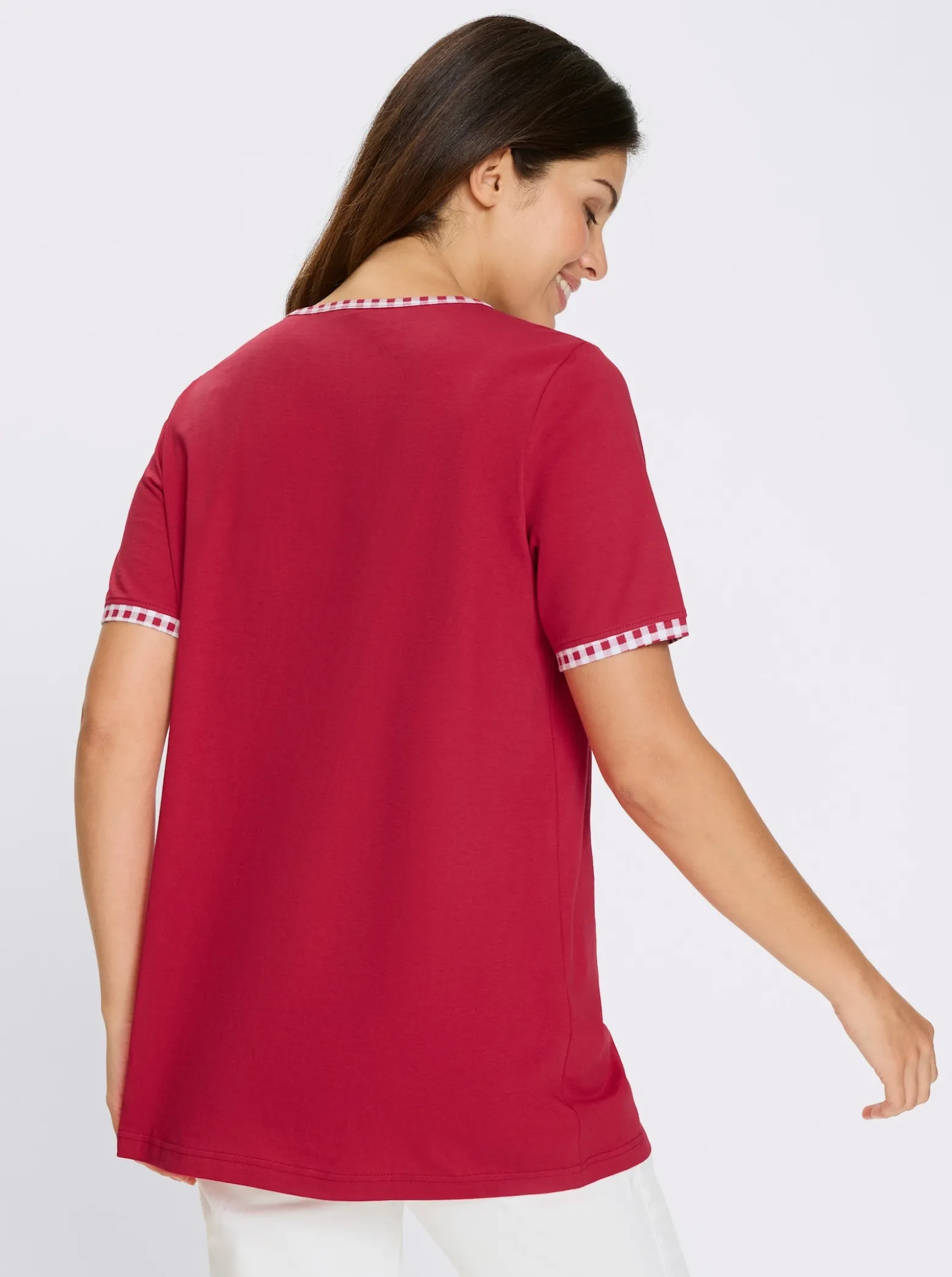 Longshirt mit Herzchen-Motiv