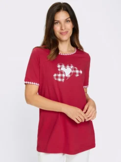 Longshirt mit Herzchen-Motiv