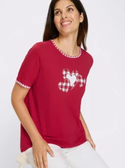 Longshirt mit Herzchen-Motiv