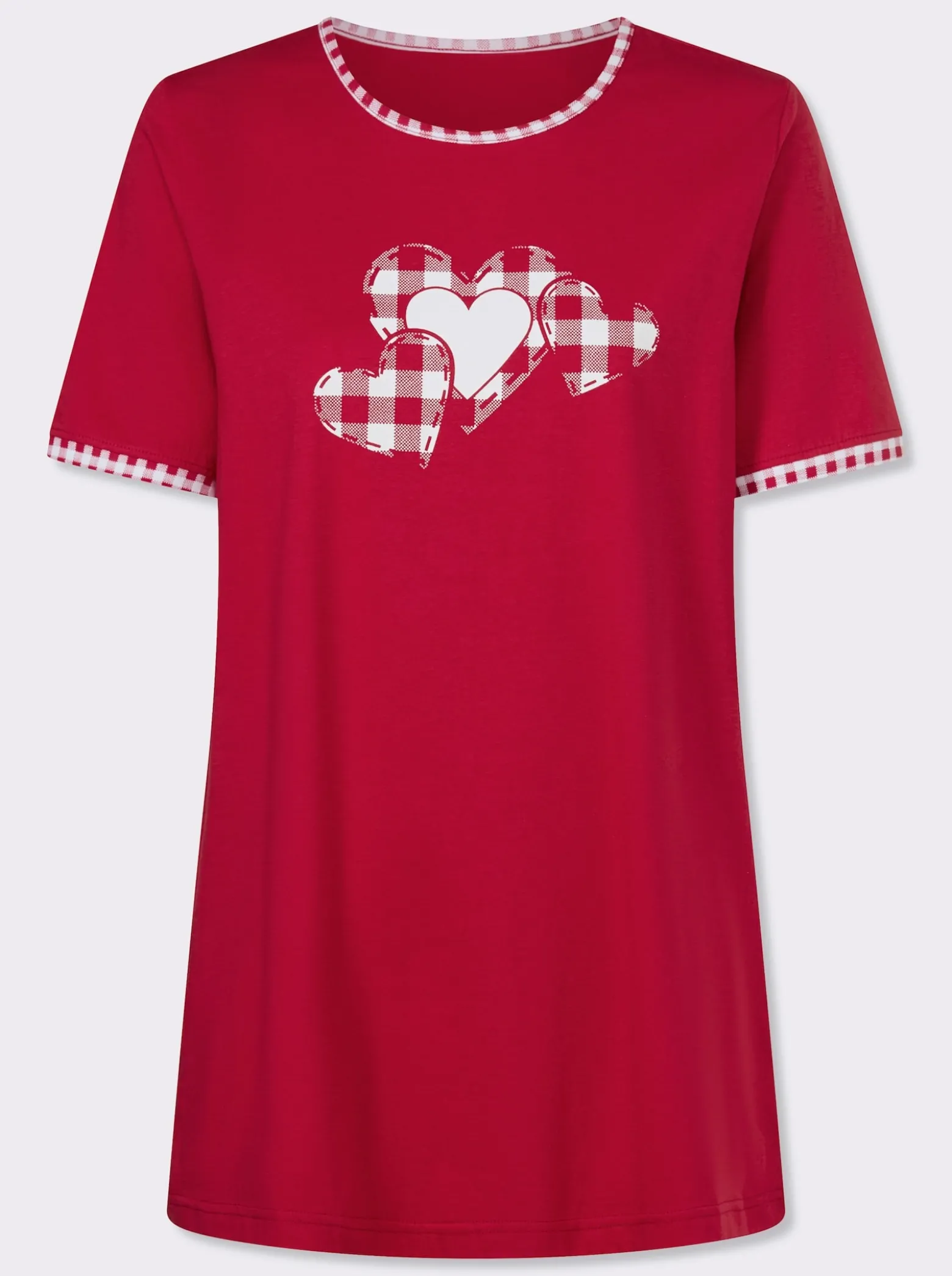 Longshirt mit Herzchen-Motiv