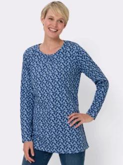 Longshirt mit Herzchen-Print