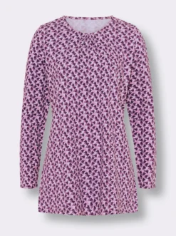 Longshirt mit Herzchen-Print