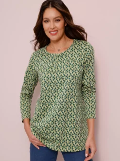Longshirt mit Herzchen-Print