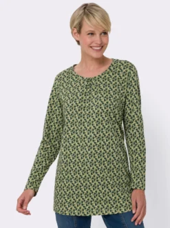 Longshirt mit Herzchen-Print