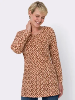 Longshirt mit Herzchen-Print