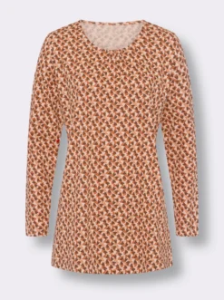 Longshirt mit Herzchen-Print