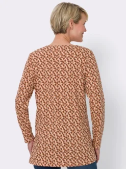Longshirt mit Herzchen-Print