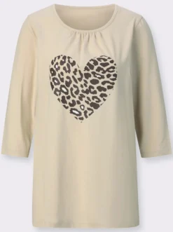 Longshirt mit Herz-Motiv
