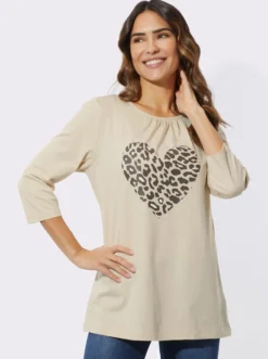 Longshirt mit Herz-Motiv